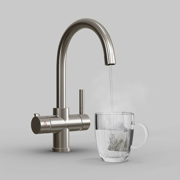 Lucidata 3 in 1 Boiling water tap brushed steel  (Installation included)